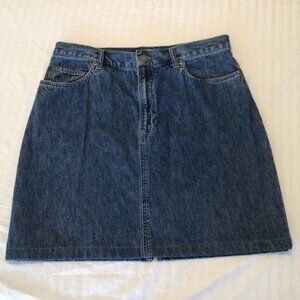 Y2k Jones New York Jean Skirt Midi Sporty Blue A Line Retro Size 12 Stretch